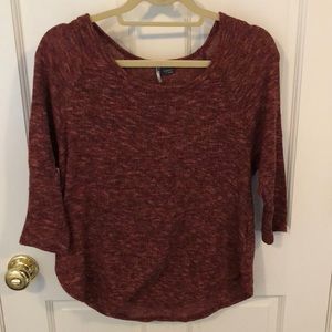 Red multicolored sweater